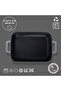 Cast Rectangular Rosto and Oven Tray Cast Iron Solid Double Handle Size 22x30cm - 4