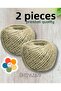 2 Pieces of 100 g Jute Rope - Wicker Rope - Packing Rope