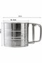 Stainless Steel Flour Powder and Sugar Sifter Starch Cocoa Flour Dispenser Sieve 9.5cm Diameter X 10cm Height