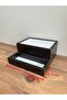Wooden Desktop Napkin Holder with Spice Rack Compartments 12 Pieces Restaurant Dispenser Wenge [Excluding Spice Racks] - 2