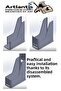 Gray Magazine Holder Disassembled Plastic 2 Pieces Plastic Box Folder Magazine Holder A4 File and Desk Organizer S - 2