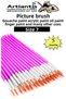 Art Brush 7 Size 5Pcs Round Tip Synthetic Art Brush Economic for Watercolor Acrylic Paint Gouache