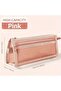 Transparent Mesh Double Layer Pencil Case,Office Supplies Organizer,Makeup Bag,Pen Holder - 4