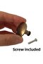 8Pcs Flat Button Antique Yellow Handle Furniture Drawer Cabinet Door Handle Metal Handle Accessories with Screw - 2