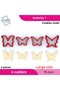 Large Size Butterflies Set 75mm 4 Pieces for Cookies, Candy Dough and Play Dough - 5
