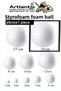 Styrofoam Foam Ball 20 cm 1 Pcs Foam Ball Sphere Balls Round Styrofoam Foam Ball School Experiment Hobby Sana