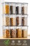 12-Piece Labeled Food Storage Container Set - Leakproof Lidded Legume Storage Box - 12 x 1100 ml - 2