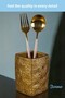 Countertop Spoon Holder Decorative Vertical Spoon Holder Cylinder Spoon Holder Antique Gold Color Model 7 - 6