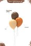 Minimal Boho Themed 1 Year Birthday Party Set (Banner, 7-Piece Balloon, Cake Ornament) Birthday Concept - 6