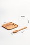 Tohana 4-Piece Borosilicate Glass Souffle Set with Bamboo Plates - 3