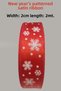 2CMX 2MTCHRISTMAS PATTERNED RED COLOR SATIN RIBBON