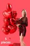 Heart Balloon 5 Pieces of Dry Roses 1 Pack Candle Love Written Balloon Special Day Anniversary Dear - 2