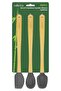 Indigo Set of 3 Gray Bamboo Silicone Spatulas Long 26 cm - 4