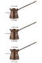 Cezve Coffee 3-Piece Cast Iron Coffee Pot Zamak Coffee Pot (for Ornamental) - 3