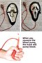 Halloween Special Scream Mask with Blood Effect - Scream Scary Bleeding 45X27Cm - 5