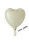 Cream Heart Foil Balloon - 18 Inch - 45 cm - Heart Foil Balloon