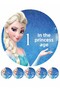 Elsa 9 Pieces 20 cm 4 cm Round Edible Pastry Decoration Cookie Cupcake Sugar Pastry Paper Print - 2