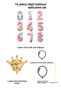 Number Balloon Welcome Set 7 Years Old Rainbow Colors Number Balloon Gold Crowned 7 Number Balloon - 2