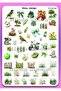 17X25Cm Largesize Green Objects Flower Label Sticker Page 50Pcs Stickers for Laptop Agenda Scrapbook - 3