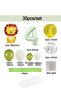 Birthday Balloon Set with Lion Balloon Safari Mildew Green Cream Number Balloon Retro EASY INSTALL VIDEO - 3