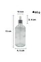 20 Pieces 100 ml Transparent Serum Bottle - Dropper Glass with Silver Metal Cap - 2