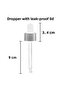 20 Pieces 100 ml Transparent Serum Bottle - Dropper Glass with Silver Metal Cap - 3