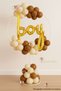 Standing Round Stand Hospital Room Ornament Brown Balloon Gold Boy Foil Balloon Newborn Room Ornament