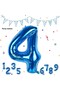 Number Foil Balloon Navy Blue Number Balloon Blue 4 Year Old Balloon 76 Cm Number Balloon Flying Balloon Helium Balloon