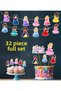 Kuromi-32 Piece Fairy Tale Princesses Giant Birthday Decoration Banner Cake Picks Cupcake Decoration Set