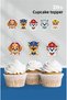 Paw Oil Themed Birthday Party Set Supplies Cupcake Ornament 20 Pieces