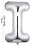 Silver Colored I Letter Balloon 76 cm - Foil Balloon