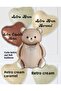 Retro Cute Bear and 5 Retro Cream Caramel Chocolate Coffee Heart Foil Balloon Set - 2