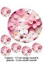 Pink Flowers Pink - 7 Pieces A4 Edible Ornament Pastry Cookie Sugar Dough Paper Print