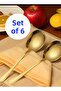 6 Pieces of Gold Stainless Steel Serving Spoons 21 cm - 2