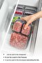 6-Piece 3-Compartment Rectangular Storage Container 1.15 Liters Anthracite - 2