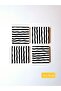 Coasters - Coasters - Handmade Stone Coasters - Set of 4 Black Striped - Stone Coasters