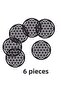 12 Pcs (Two Types of Pattern) Round Coasters (10 X 10 cm) (Black One Side) - 2
