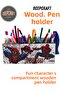 DeepCraft Wooden Kids Desk Top Square Pencil Holder & Organizer-Spiderman - 3