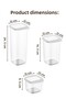 18-Piece Peggy Square Food Storage Container with Colorful Label 6x (0.55 Liters, 1.2 Liters, 1.75 Liters) White - 8