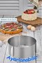 Stainless Cake and Pastry Sponge Cake Mold with Round Clamp - Adjustable Mold and Hoop