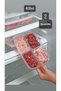 Set of 4 Storage Containers with 2 Size Portion Compartments 2 in 1 for Meat, Ground Meat, Vegetables, Refrigerator, Freezer Organizer - 3