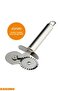 Steel Double Head Pizza Dough Ravioli Pie Cutting Roulette Pizza Cutter Slicer Knife - 2
