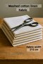 5 Meters Natural Washed Cotton Linen Fabric Wide Width 215 cm Home Textile & Clothing Fabric - 2