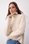 Wardrobe Essentials Taş Yumuşak Dokulu Geniş Kalıp Fermuarlı Triko Hırka | TWOAW26HI00092