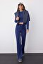 Wardrobe Essentials – Lacivert Slim/Vücuda Oturan Örme Alt-Üst Takım | TWOAW26AU00008