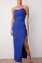 Cobalt Blue Body Fitting Corset Detailing Woven Wedding/Marriage Long Stylish Evening Dress Tprss24Ae00069 - 3
