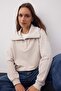 Wardrobe Essentials – Taş Polo Yaka Örme Sweatshirt | TWOAW26SW00041 - 2