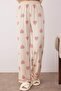 Ekru Kapli Belmando Dokuma Pijama Takımı THMAW26PT00025 - 3