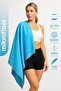 Unisex Microfiber Pool Towel 80X130 cm Soft Textured Sea Bath Sports Towel Large Size Blue - 2