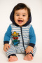 Zippered, Cotton, Hooded Baby Jumpsuit